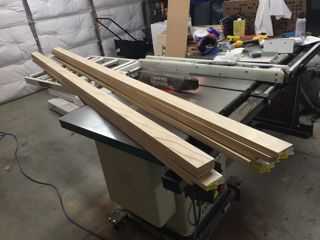 1" x 3" pine for mounting cleats